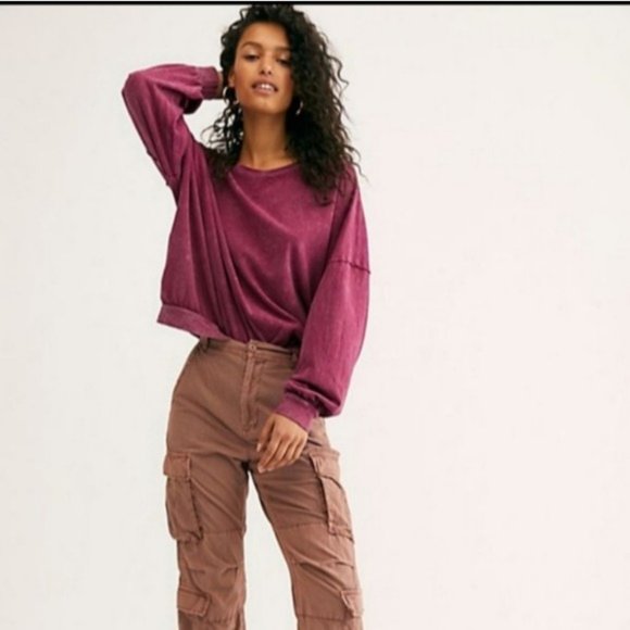 NWT Free People 213 Tee Top Shirt WM SZ Small - Picture 1 of 8